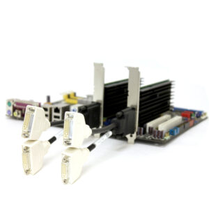 QUAD DISPLAY NVIDIA VIDEO CARD SET 4 MONITOR SCREEN DVI SUPPORT