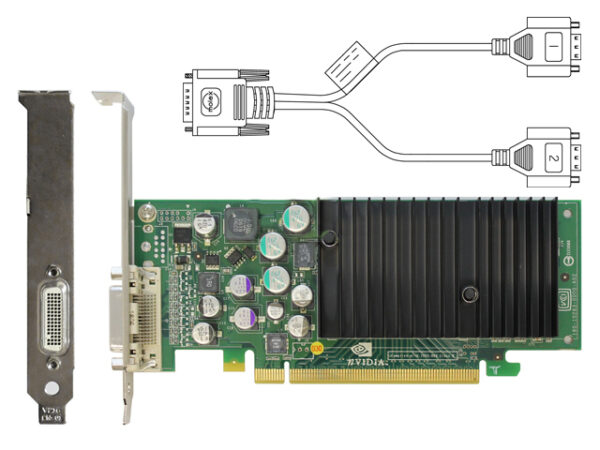 NVIDIA QUADRO NVS 285 DELL X8702 64MB PCIE X16 VIDEO CARD
