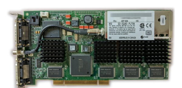 MATROX G2+/QUADP-PL/7 PCI QUAD HEAD VIDEO CARD 32MB MGI G200 MMS LFH-60 TV TUNER